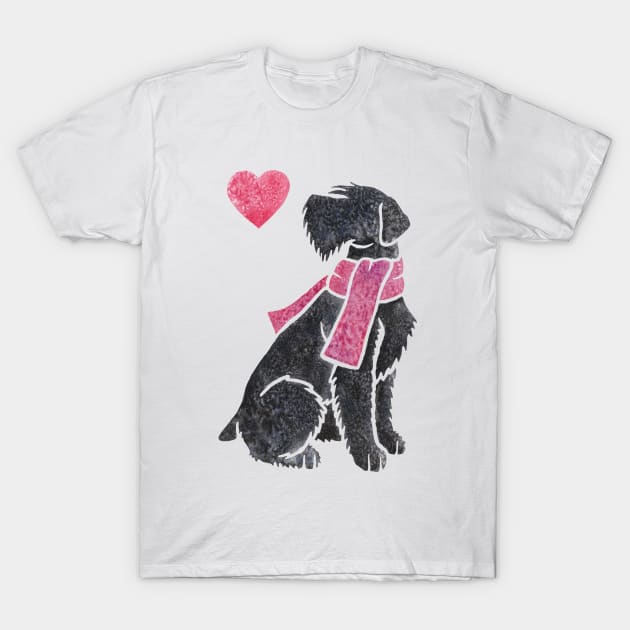 Watercolour Giant Schnauzer T-Shirt by animalartbyjess